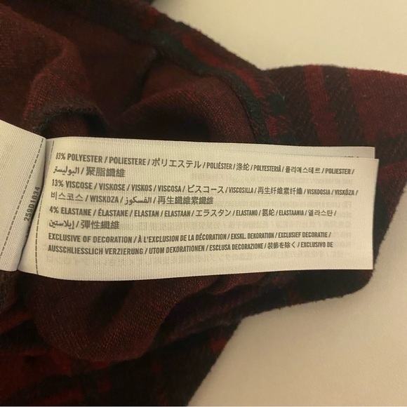 Abercrombie Kids Girls 11/12 Long Sleeve Red Black Plaid Dress - Picture 8 of 13